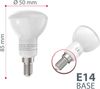 B.K.Licht - 5er Set LED Lampe E14 mit warmweißer Lichtfarbe, 6 Watt, 450 Lumen, Glühbirne, Leuchtmittel, LED Birne, R50, Glühlampen, Bulb, 8,5x5 cm, Weiß Bild 2