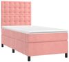 vidaXL Boxspringbett mit Matratze Rosa 90x200 cm Samt 3143246 Bild 1