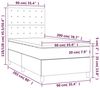 vidaXL Boxspringbett mit Matratze Rosa 90x200 cm Samt 3143246 Bild 3