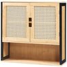 Bad-Hängeschrank Tervola 60x60x20 cm Schwarz/Bambus [en. casa] Bild 4