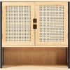 Bad-Hängeschrank Tervola 60x60x20 cm Schwarz/Bambus [en. casa] Bild 5