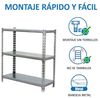 Simon Rack Schwerlastregal, 900 x 1200 x 500 mm, Bis 200 kg Belastbar, 3 Verstellbare Ablagen, Kellerregal, Lagerregal, Verzinkt - Simonclick Bild 5