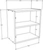 VCM Wandregal Arila 918598 Honig-Eiche H. 50 x B. 50 x T. 30 cm Bild 3
