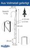 DanDiBo Rankhilfe Garten Metall mit 1 Halter Schwarz Rankgitter für Kletterpflanzen 145 cm Kletterhilfe mit Haken Bild 2