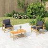 vidaXL Garten-Couchtisch 90x55x37 cm Bambus 363463 Bild 2