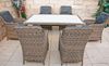 Ragnarök Möbel-Design Garten-Essgruppe Esstisch Set Kingchair, (Set, Polyrattan, Alu), Set bestehend aus 6 bequemen Sessel, 1 großem Tisch Bild 4