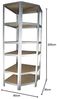 shelfplaza HOME 200x60x30 cm Eckregal in grau-verzinkt mit 6 Böden und 145 kg Traglast pro Boden Bild 2
