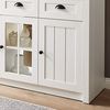 Lomadox Buffet PISA-61 Pinie weiß mit Eiche hell inkl. LED-Beleuchtung 130/198/43cm Bild 4