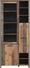 Forte Clif Vitrine mit 1 Tür unf 1 Glastür, Wood Vintage/Betonoptik Dunkelgrau, 91,7 x 204,9 x 41,6 cm & Clif TV-Unterschrank mit 1 Tür und 2 Schubkästen, Betonoptik Dunkelgrau, 161 x 63,9 x 41,6 cm Bild 4