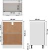 vidaXL Unterschrank, Küchenschrank mit viel Stauraum, Geschirrschrank mit 2 Türen, Küchenunterschrank Lagerschrank Schrank Küche, Grau Sonoma Holzwerkstoff Bild 3