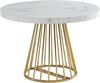 Vente-unique - FIRELA Esstisch Holz, Platte WeißGold - B 110 cm x H 76 cm x L 260 cm210 cm160 cm110 cm Bild 4