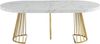 Vente-unique - FIRELA Esstisch Holz, Platte WeißGold - B 110 cm x H 76 cm x L 260 cm210 cm160 cm110 cm Bild 5