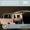 Mr. Deko Klappmatratze für VW Multivan T5 & T6-148 x 185 x 8 cm - Camping Matratze mit waschbarem Bezug - Faltmatratze aus Schaumstoff - Schlafmatratze für Transporter - Reisematratze grau Bild 2