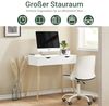 SoBuy FWT40-WN Schreibtisch mit 2 Schubladen Tisch Computertisch Kinderschreibtisch Bürotisch, weiß/Natur BHT ca: 90 x 77 x 45 cm Bild 4