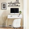 SoBuy FWT40-WN Schreibtisch mit 2 Schubladen Tisch Computertisch Kinderschreibtisch Bürotisch, weiß/Natur BHT ca: 90 x 77 x 45 cm Bild 2