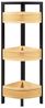 Eckregal Tervola 80x23x23 cm Schwarz/Bambus [en. casa] Bild 4