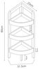 Eckregal Tervola 80x23x23 cm Schwarz/Bambus [en. casa] Bild 2