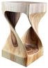FaHome Beistelltisch Holzhocker Gedreht Geschwungen Natur Blumenhocker Massiv Beistelltisch Bild 4
