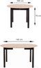 designimpex Esstisch Design GS-222 Eiche Artisan - Schwarz matt rund ausziehbar Bild 2