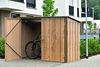 Duramax Fahrradschuppen für 2, Fahrradgarage mit komplett breiten, abschließbaren Doppeltüren, Lagerschuppen aus Metall, Gartenschuppen für Fahrräder, Fahrradaufbewahrung, fahrradbox, Holzmaserung Bild 2