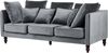 3-Sitzer Sofa Samtstoff grau FENSTAD Bild 4