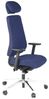 hjh OFFICE 608410 Profi Bürostuhl PRO-TEC 400 Stoff Blau Drehstuhl ergonomisch & 619010 5X Hartbodenrollen für Bürostuhl ROLO Stift 11 mm/Rolle 65 mm Drehstuhl Rollen für Hartböden Bild 3