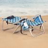 AKTIVE Set mit 2 Klappstühlen, 64 x 63 x 28/82 cm, 5 Positionen, Aluminium und Polyester, Kissen, Rückfach, Rucksackgriffe, Klickverschluss, Modell Aruba (85506) Bild 4