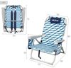 AKTIVE Set mit 2 Klappstühlen, 64 x 63 x 28/82 cm, 5 Positionen, Aluminium und Polyester, Kissen, Rückfach, Rucksackgriffe, Klickverschluss, Modell Aruba (85506) Bild 3