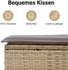 vidaXL 5-tlg. Garten-Sofagarnitur mit Kissen Beige Poly Rattan 3249398 Bild 5