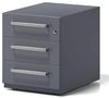 Rollcontainer Note™ mit Griff, 3 Universalschubladen, Farbe anthrazitgrau Bild 5