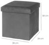 Faltbarer Sitzsack aus MDF und Stoff in Dunkelgrau Bild 2