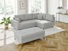 S-Style Möbel Ecksofa Zara mit Braun Holzfüßen im skandinavischen Stil aus Cord-Stoff, Ottomane links oder rechts bestellbar, mit Wellenfederung Bild 2