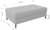 S-Style Möbel Ecksofa Zara mit Braun Holzfüßen im skandinavischen Stil aus Cord-Stoff, Ottomane links oder rechts bestellbar, mit Wellenfederung Bild 4