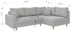 S-Style Möbel Ecksofa Zara mit Braun Holzfüßen im skandinavischen Stil aus Cord-Stoff, Ottomane links oder rechts bestellbar, mit Wellenfederung Bild 3