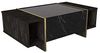 moebel17 'Veyron' Couchtisch mit Ablagefächern, Holz, Braun/ Dunkelgrau Marmor Optik, 103,8 x 37,3 x 60 cm Bild 3