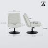 MEUBLE Cosy Bürostuhl Ergonomisch Schreibtischstuhl mit höhenverstellbar 360° Drehbar Kippfunktion ohne Armlehnen, Chenille-Stoff, Grau Bild 3