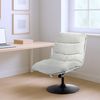 MEUBLE Cosy Bürostuhl Ergonomisch Schreibtischstuhl mit höhenverstellbar 360° Drehbar Kippfunktion ohne Armlehnen, Chenille-Stoff, Grau Bild 2