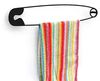 DanDiBo Design Handtuchhalter Handtuchstange Sicherheitsnadel 62 cm Garderobe Wand Büro Schwarz Metall Flur DIY Bild 3