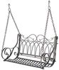 Hängebank Metall Braun Wetterfest Schaukel mit Ketten Hängesessel 18688 2 Sitzer Gartenbank Bild 2