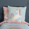 Good Morning Renforcé Bettwäsche 135 X 200 cm + 1- 80 X 80 cm Suus unicorns and rainbows bunt Bild 3