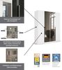 Rauch Möbel Skyla, Kleiderschrank für Schlafzimmer, Kinderzimmer, Jugendzimmer, Garderobe, Flur, 6-türig mit Grauspiegel, Griffstangen Grau metallic, Schwarz, Farbe Weiß, Maße 271 x 210 x 54 cm Bild 5