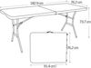 LIFETIME Langer Tisch Tyrell Einklappbar, 183 x 76 x 74 cm, Bunt Bild 3