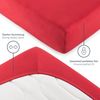 Blumtal® Basics Jersey Spannbettlaken 160x200 cm -Oeko-TEX Zertifiziert, 100% Baumwolle Bettlaken, bis 7cm Topperhöhe, Rot Bild 4