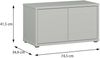Forte Alice Springs Sitzbank 70 80, 2-türig, modern-minimalistisch, Holzwerkstoff, Flur/Schlafzimmer, Secret Grey, 74,5 cm breit x 41,5 cm hoch x 34,9 cm tief Bild 3