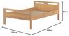 Erst-Holz Massivholz Seniorenbett Buche natur 120x200 Einzelbett Hohes Bett mit Rollrost 60. 74-12 Bild 2