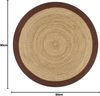 vidaXL Teppich Handgefertigt Jute mit Braunem Rand 90 cm Bild 2