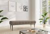 CAVADORE Sitzbank Amba, Trendige Polsterbank 3-sitzig für Küche, Esszimmer oder Wohnküche / Küchenbank passend zum 3-Sitzer Amba / 159 x 52 x 54 / Flachgewebe: Hellbraun Bild 2