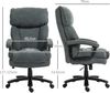 HOMCOM Bürostuhl Ergonomisch Schreibtischstuhl mit Wippfunktion, Leinenoptik (Computerstuhl, 1 St), bis 200 kg belastbat, für Home-Office, Grau Bild 3