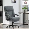 HOMCOM Bürostuhl Ergonomisch Schreibtischstuhl mit Wippfunktion, Leinenoptik (Computerstuhl, 1 St), bis 200 kg belastbat, für Home-Office, Grau Bild 2