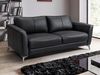 Vente-unique - BATUCO Sofa Leder Schwarz - B 86 cm x H 82 cm x L 200 cm Bild 2